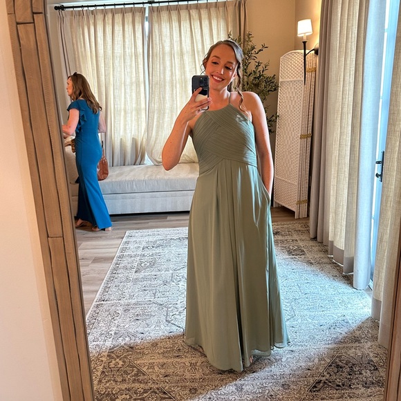 Kennedy Blue Milly bridesmaid dress in Moss color - Picture 6 of 8